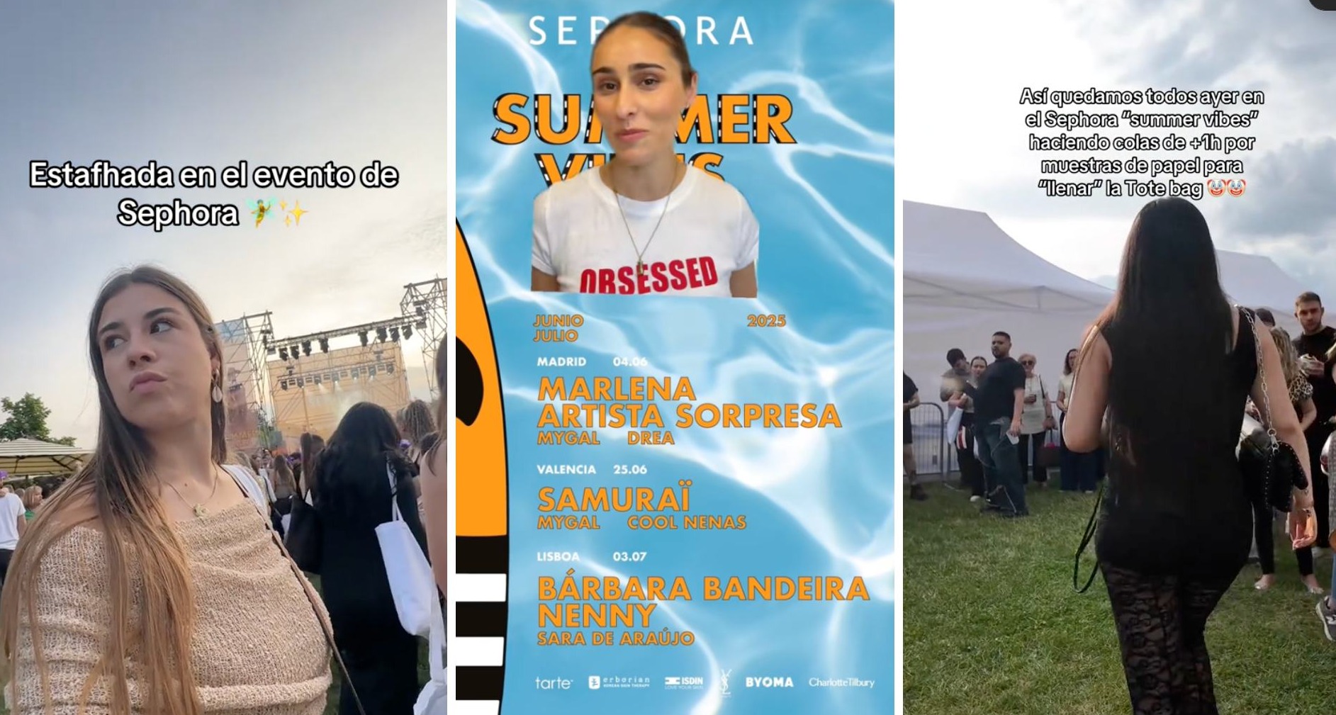 El festival de Sephora y todos los detalles que hacen la experiencia en la experiencia Pantallazos de vídeos de TikTok con valoraciones del Sephora Summer Vibes