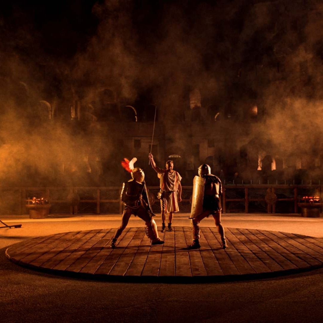 Gladiadores en el Coliseo de Roma