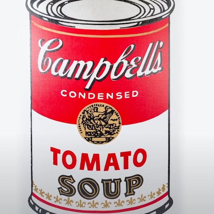 ilustracion de la lata de sopa de tomate campbell's