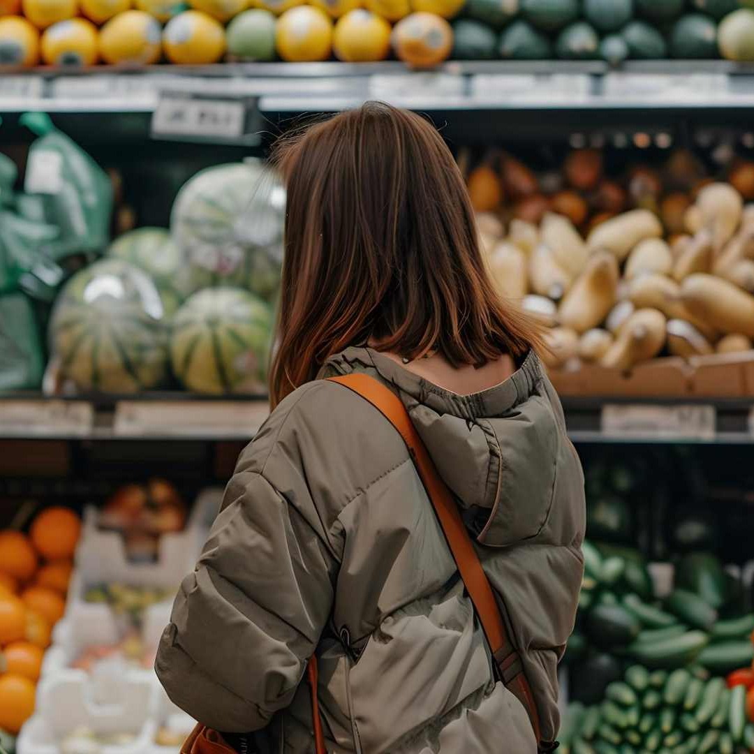 Mujer comprando en un supermercado