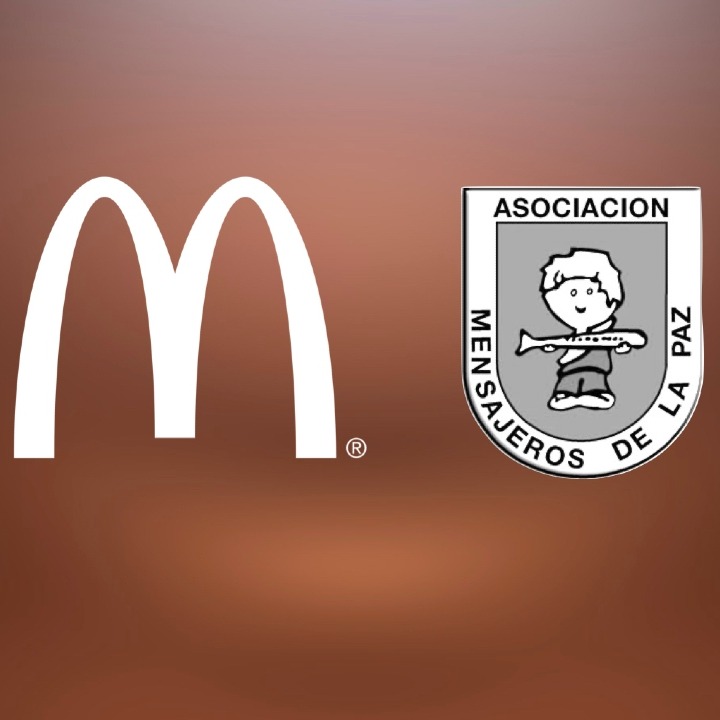 Logotipos de McDonald's y Mensajeros de la Paz