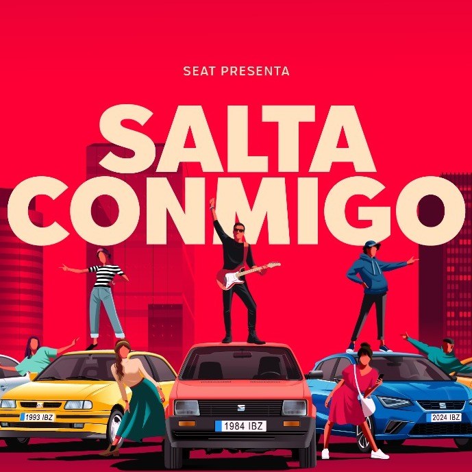 cartel del musical salta conmigo