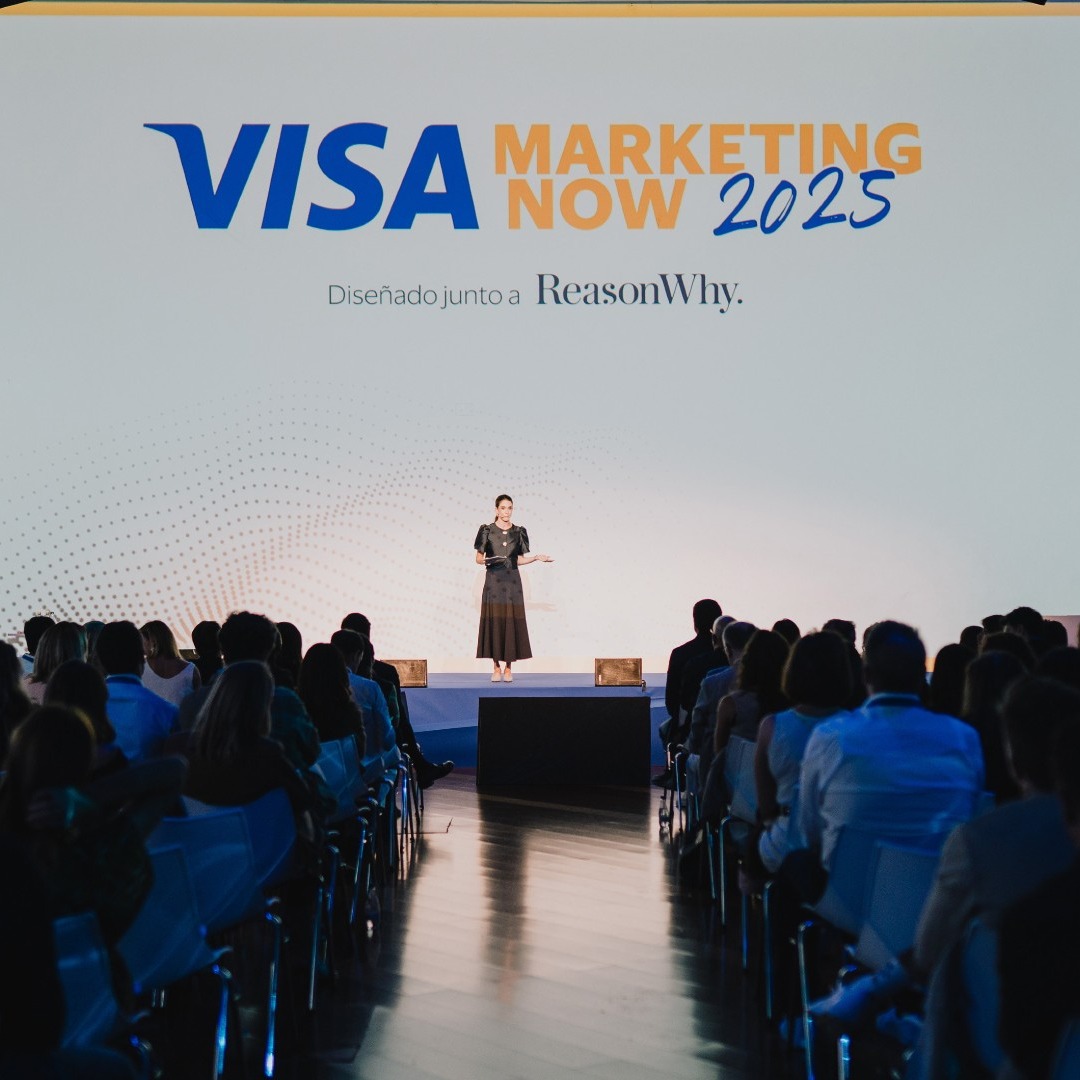 Visa Marketing Now, un encuentro sobre el valor de la compañía Natalia Marín presentando el evento Visa Marketing Now