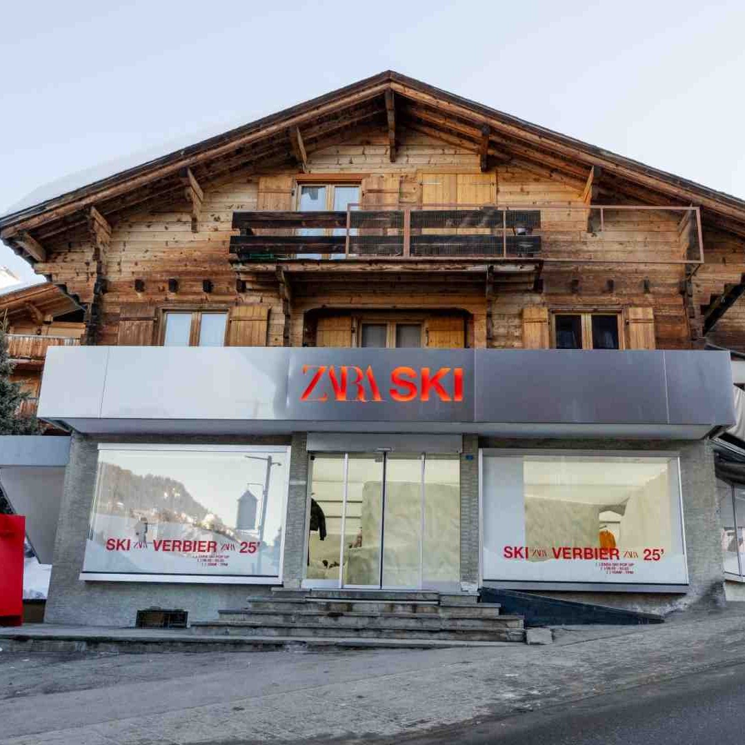 Tienda Zara Ski en los Alpes