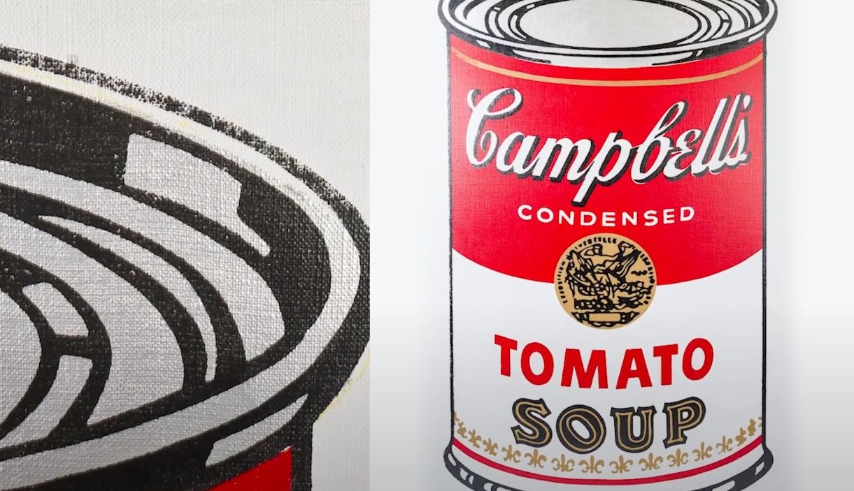 ilustracion de la lata de sopa de tomate campbell's