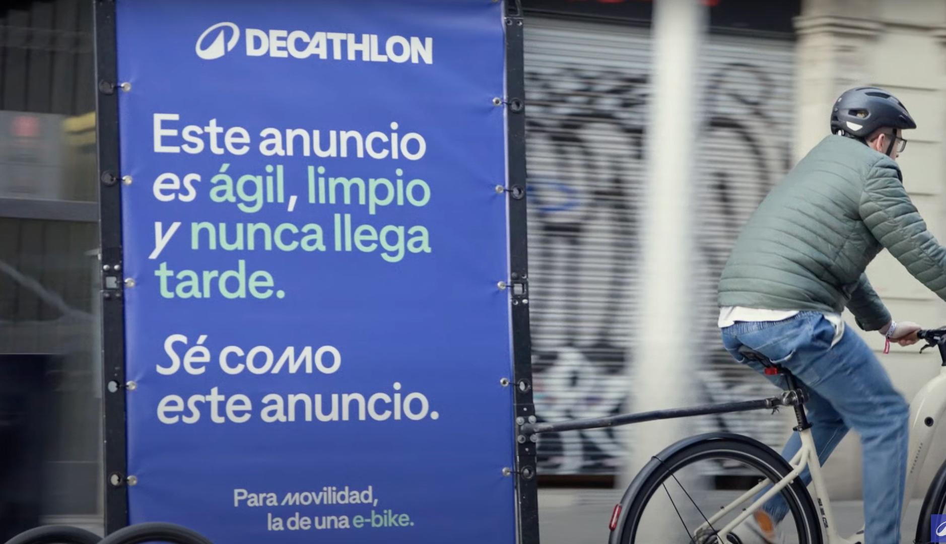 Anuncio-bicicleta de Decathlon