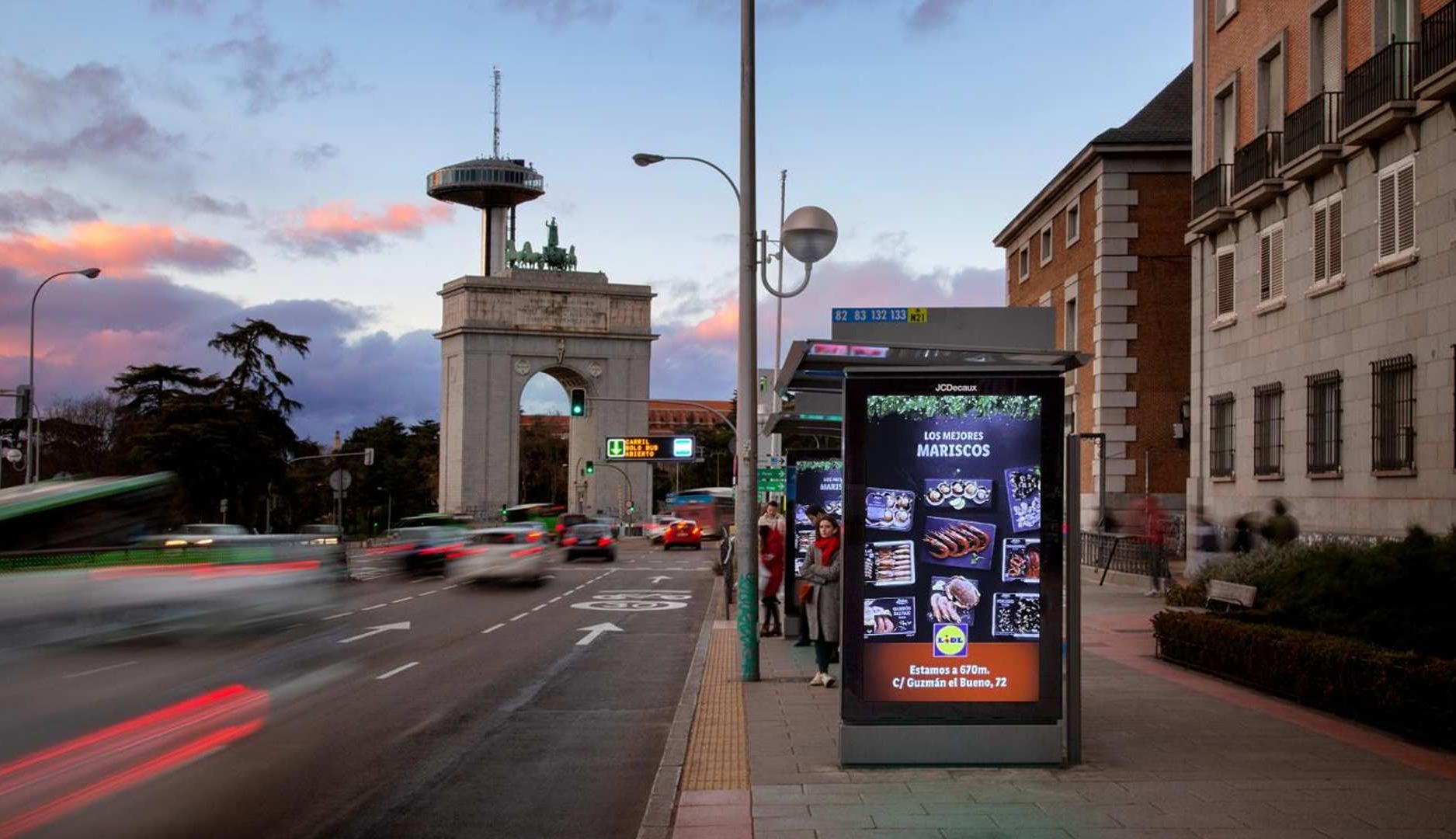 Marquesina de JCDecaux en Madrid