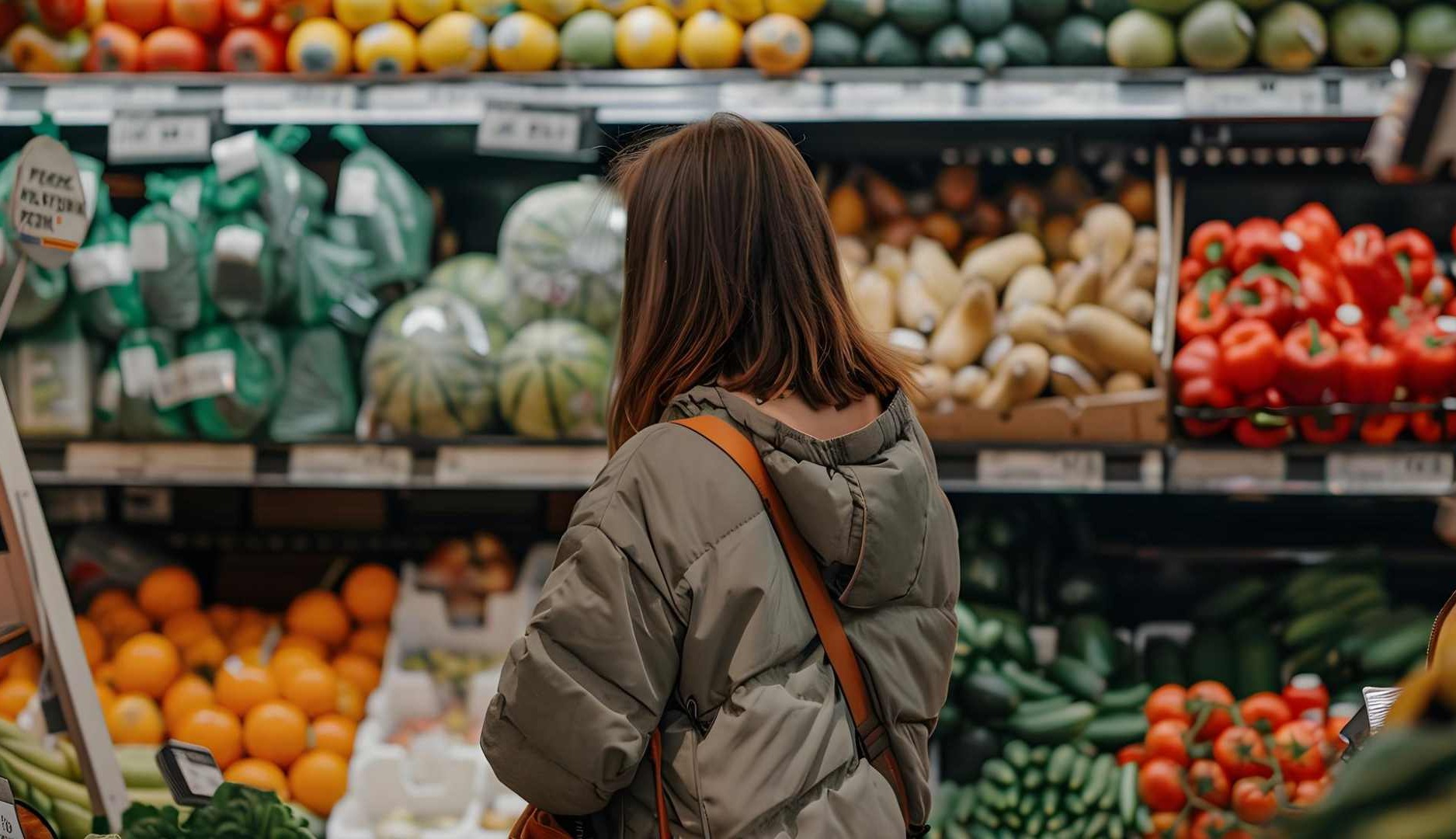 Mujer comprando en un supermercado