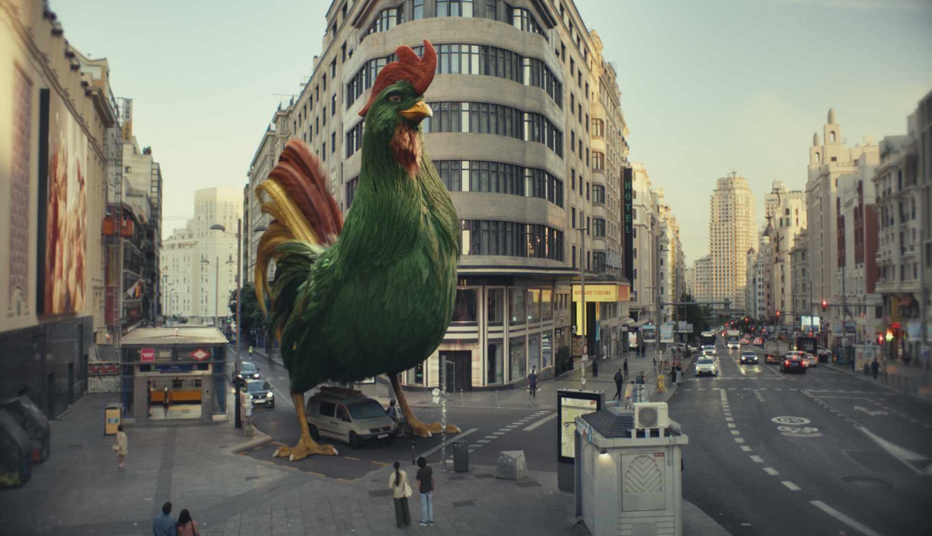 Gallo de Kellogg's en calles de Madrid