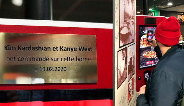 Kim Kardhasian Kanye West visitan KFC Francia