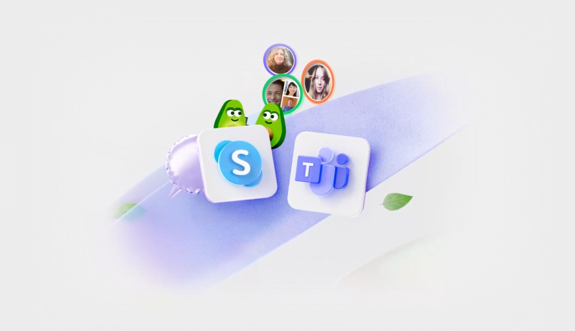 Logotipos de Skype y Teams