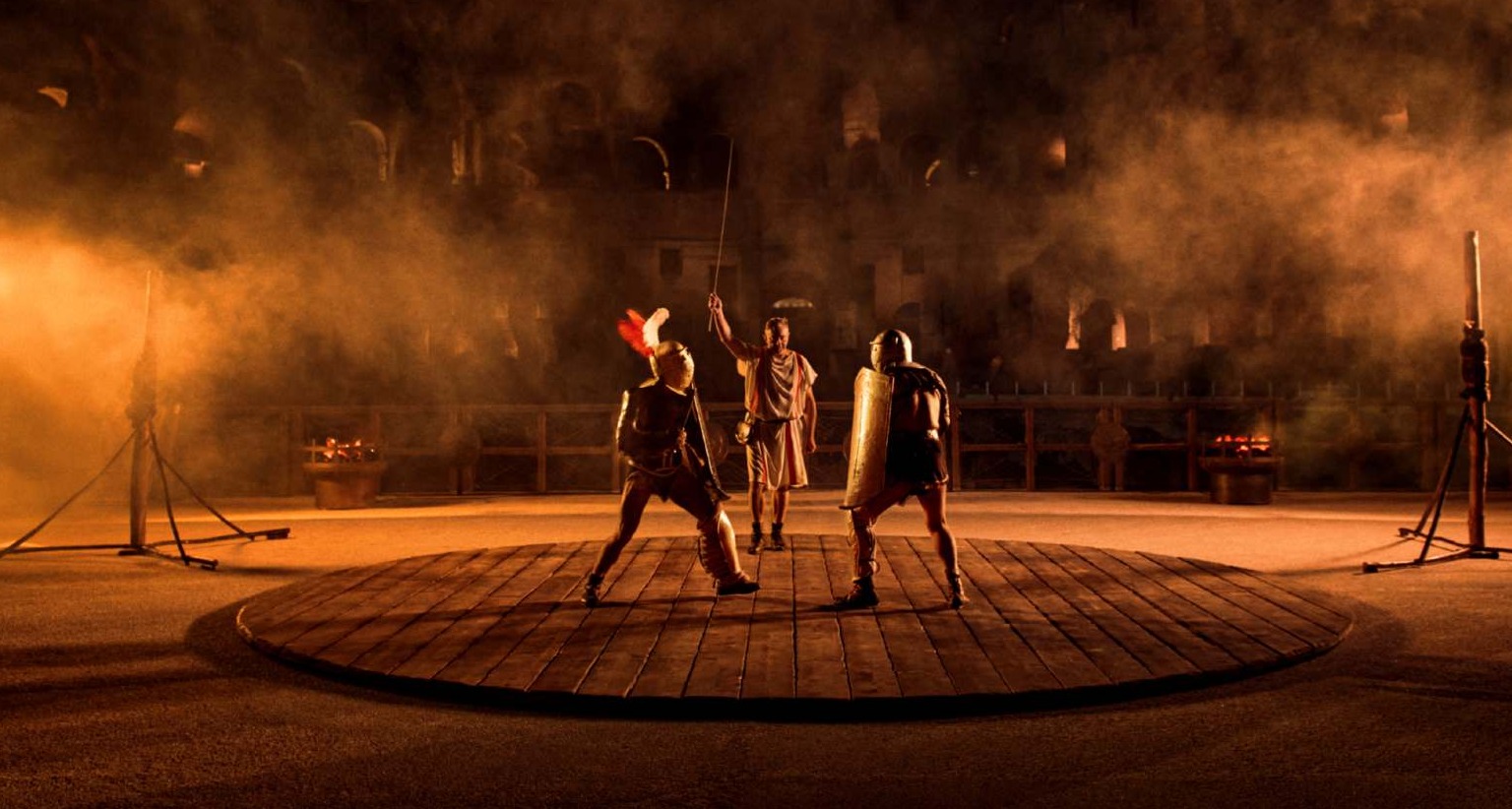 Gladiadores en el Coliseo de Roma