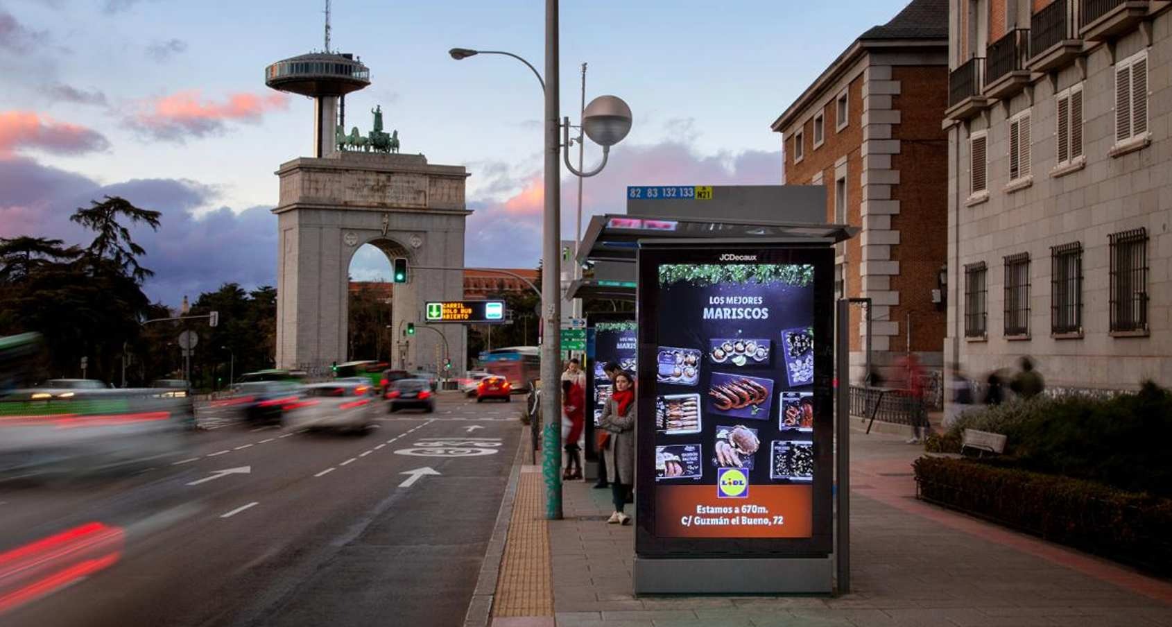 Marquesina de JCDecaux en Madrid