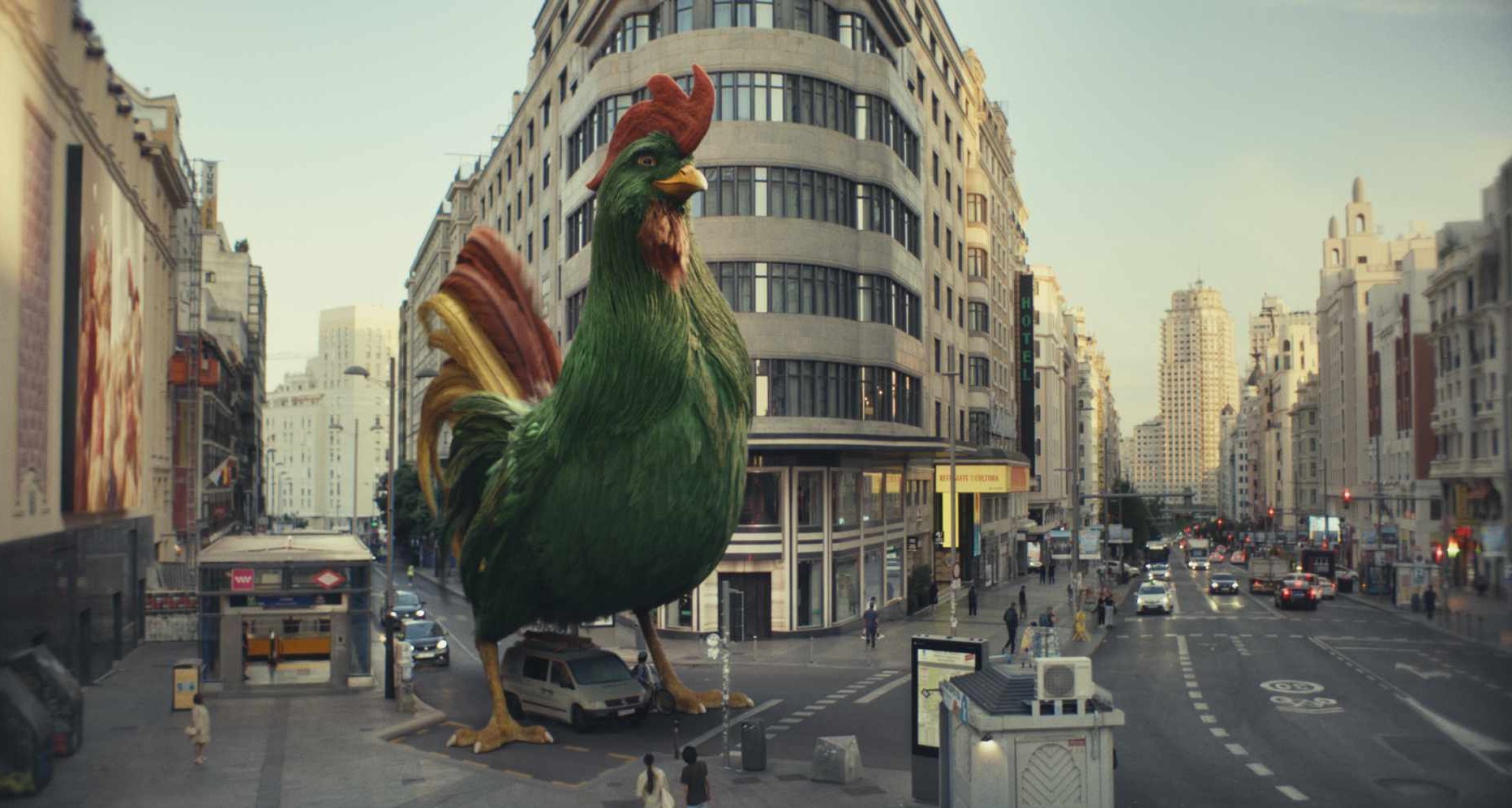 Gallo de Kellogg's en calles de Madrid