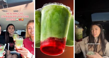 Una broma viral en TikTok impulsa la nueva bebida de McDonald's Australia TikToks de consumidores australianos bebiendo bebida de matcha de McDonald's