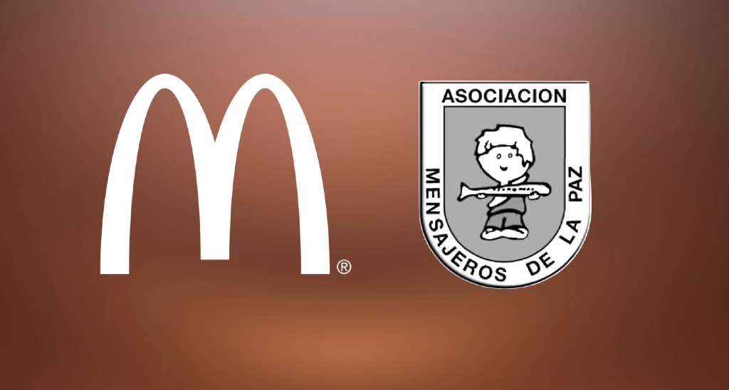 Logotipos de McDonald's y Mensajeros de la Paz