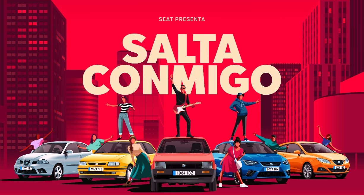 cartel del musical salta conmigo