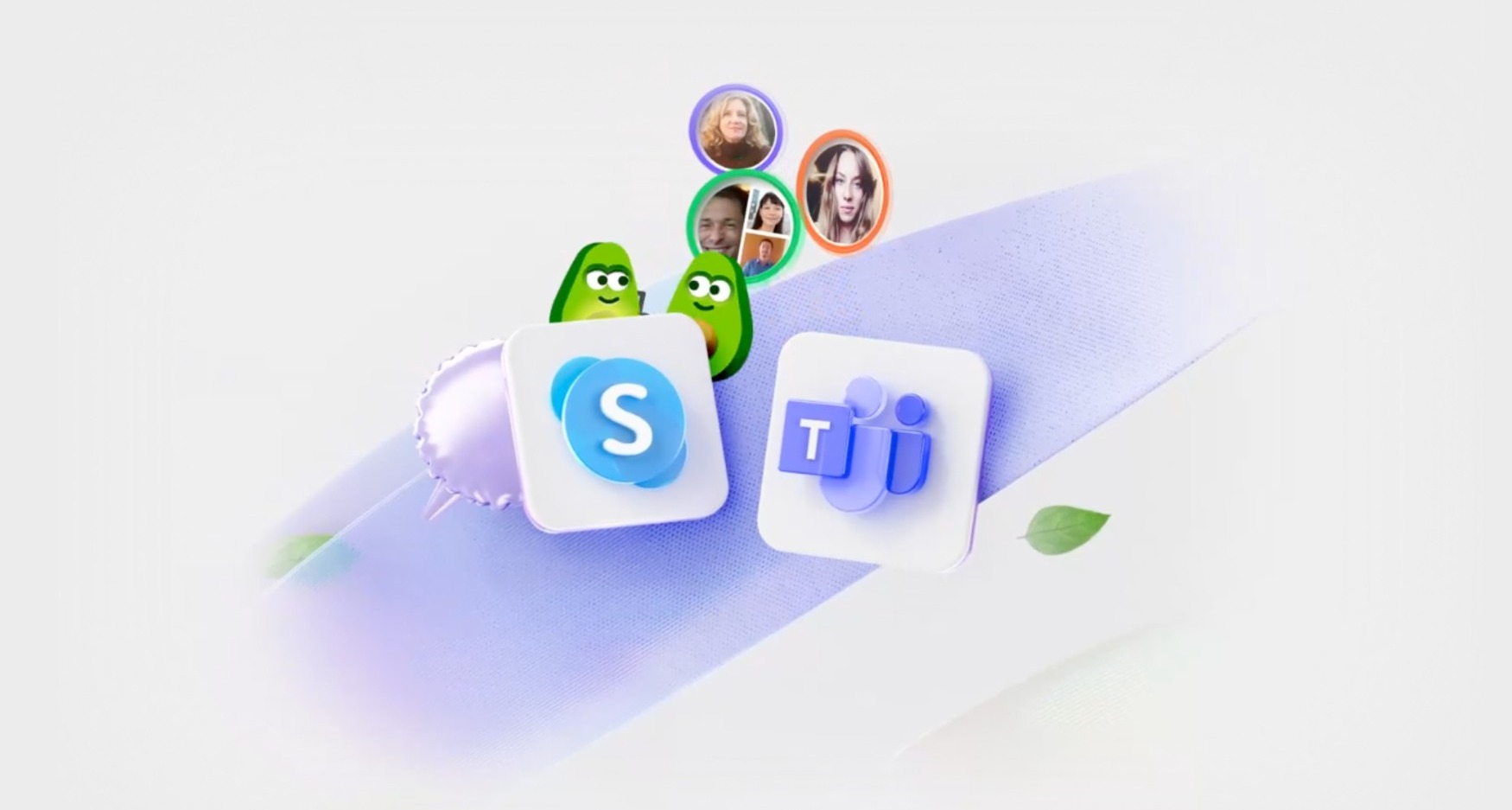 Logotipos de Skype y Teams