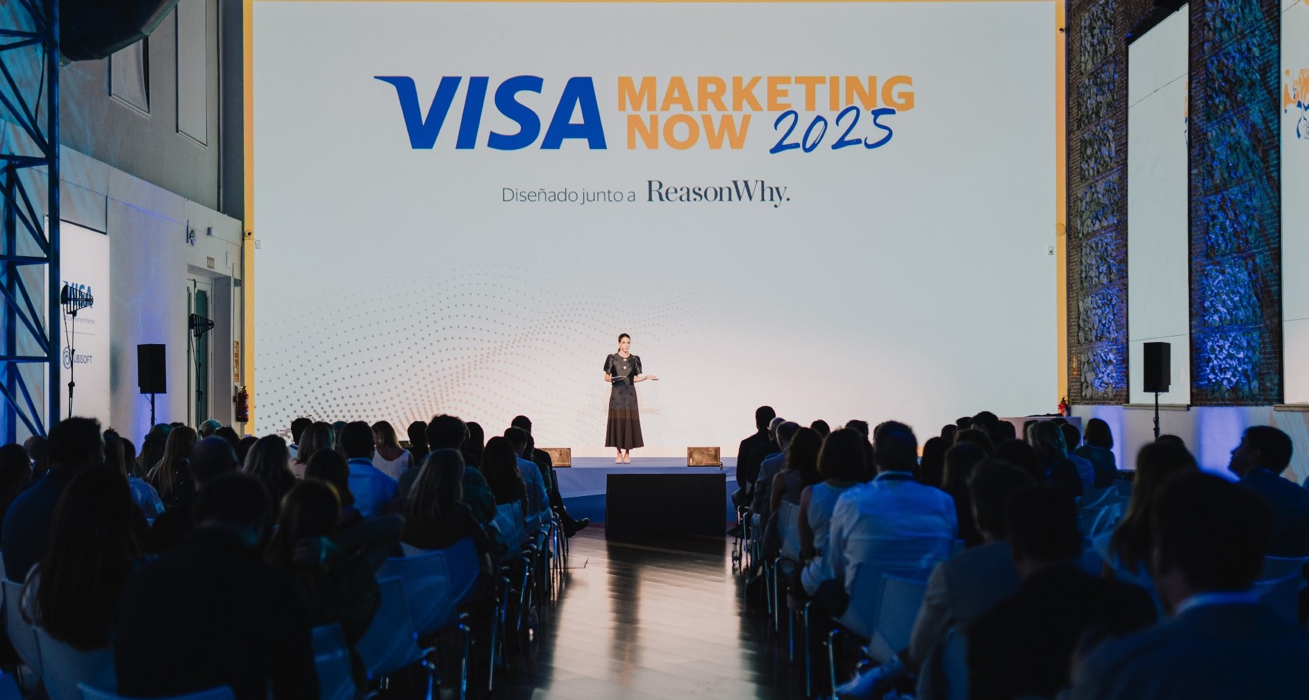 Visa Marketing Now, un encuentro sobre el valor de la compañía Natalia Marín presentando el evento Visa Marketing Now