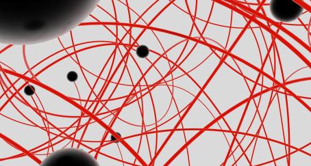 Las ideas altamente creativas son las más eficaces, según Warc Imagen abstracta de líneas rojas y puntos negros