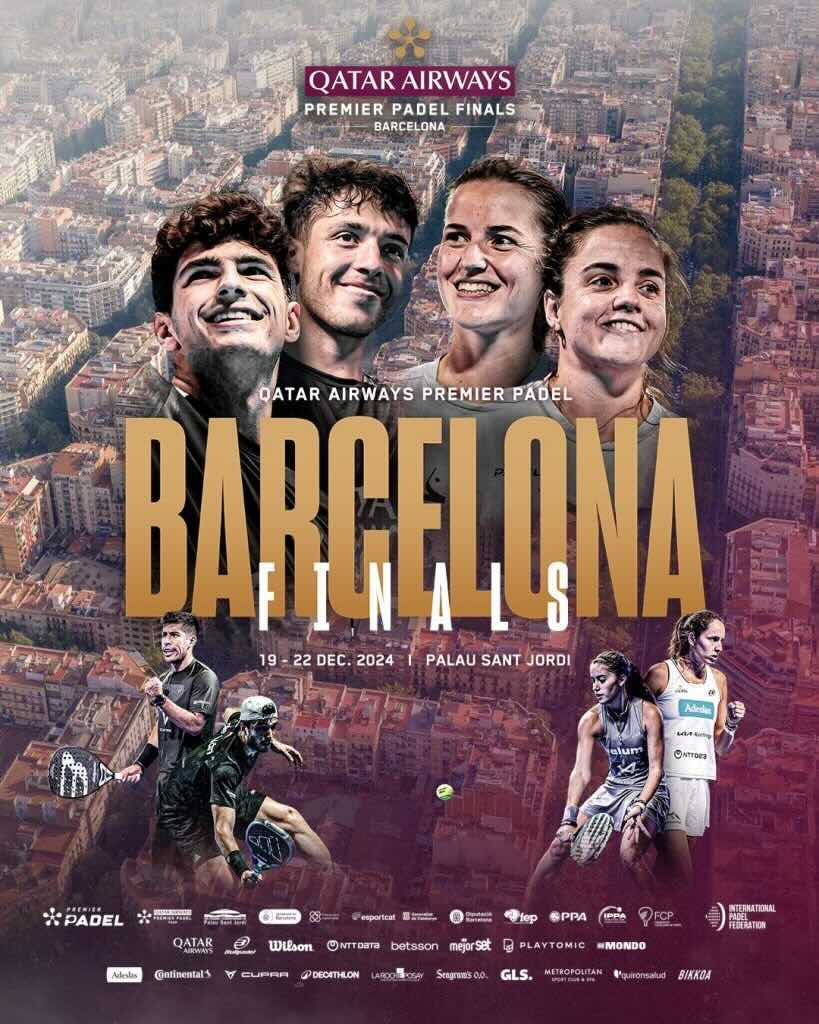 Cartel de las finales de Premier Pádel en Barcelona 