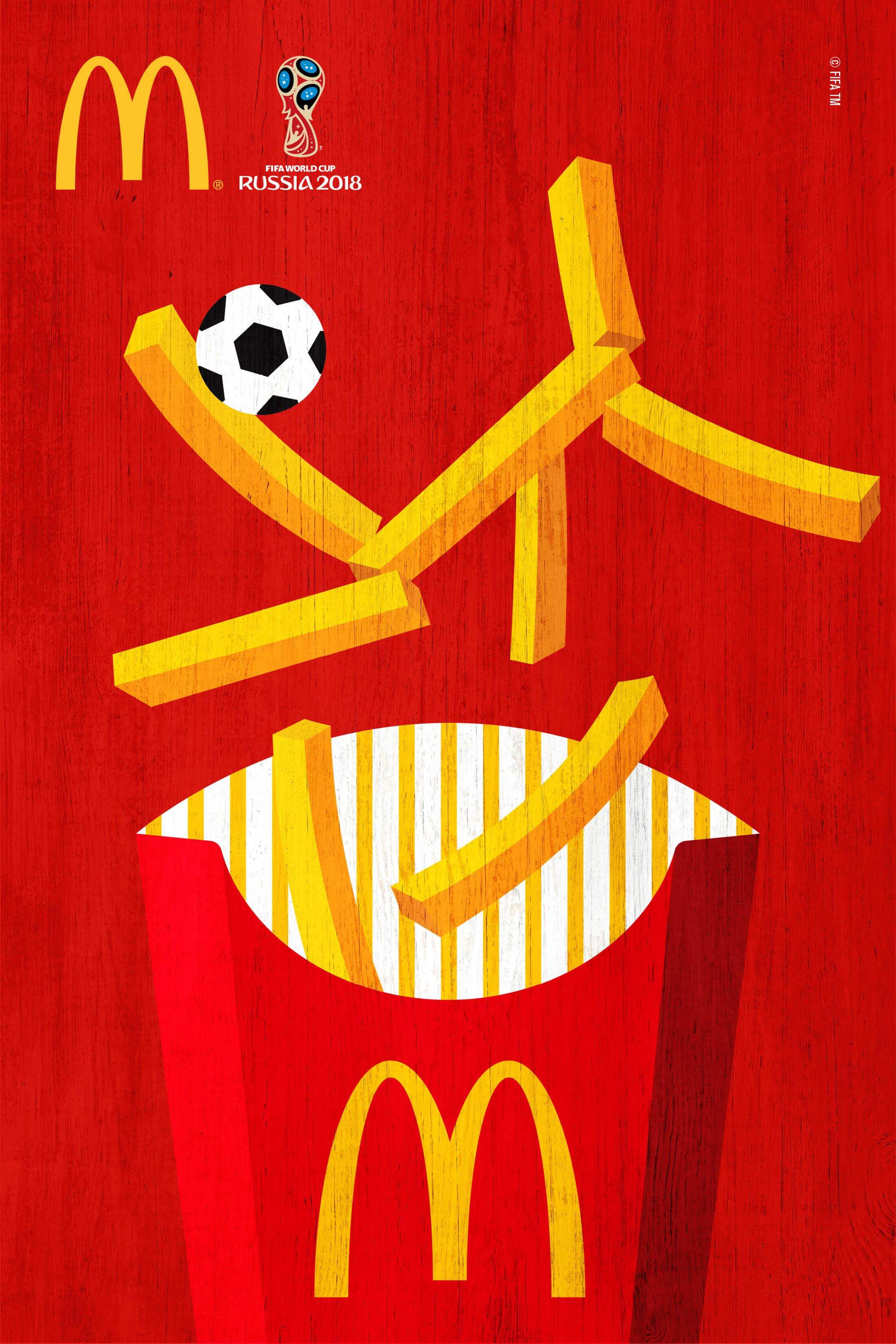 McDonaldâ€™s plasma emblemas de Rusia para el mundial